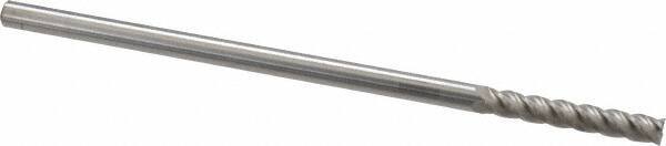 Accupro - 1/4", 4 Flute, Single End, Solid Carbide, 0.01" Corner Radius End Mill - 6" OAL, 40° Helix, Right Hand Flute, 1-1/2" LOC, Right Hand Cut - Makers Industrial Supply