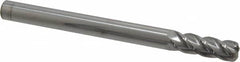 Accupro - 1/2", 4 Flute, Single End, Solid Carbide, 1/8" Corner Radius End Mill - 6" OAL, 40° Helix, Right Hand Flute, 1-1/2" LOC, Right Hand Cut - Makers Industrial Supply