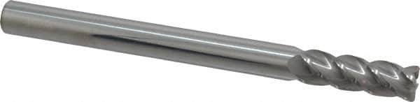 Accupro - 1/2", 4 Flute, Single End, Solid Carbide, 0.045" Corner Radius End Mill - 6" OAL, 40° Helix, Right Hand Flute, 1-1/2" LOC, Right Hand Cut - Makers Industrial Supply