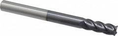 Accupro - 3/8", 4 Flute, Single End, Solid Carbide, 0.01" Corner Radius End Mill - 4" OAL, 40° Helix, Right Hand Flute, 1" LOC, Right Hand Cut - Makers Industrial Supply