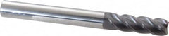 Accupro - 5/8", 4 Flute, Single End, Solid Carbide, 0.03" Corner Radius End Mill - 6" OAL, 40° Helix, Right Hand Flute, 2" LOC, Right Hand Cut - Makers Industrial Supply