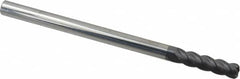 Accupro - 3/8" Diam 4 Flute Solid Carbide 0.09" Corner Radius End Mill - Makers Industrial Supply