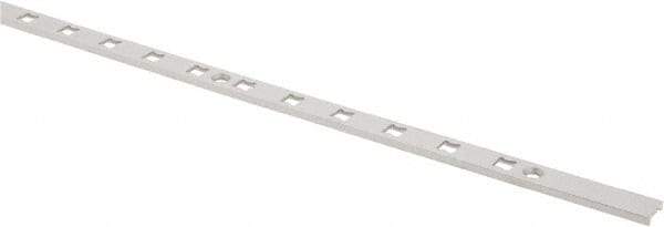 Sugatsune - 99 Lb Capacity, Anodized Satin Aluminum, Single Slot Shelf Surface Mount Bracket - 1/4" Long, 102-3/8" High, 1/2" Wide - Makers Industrial Supply