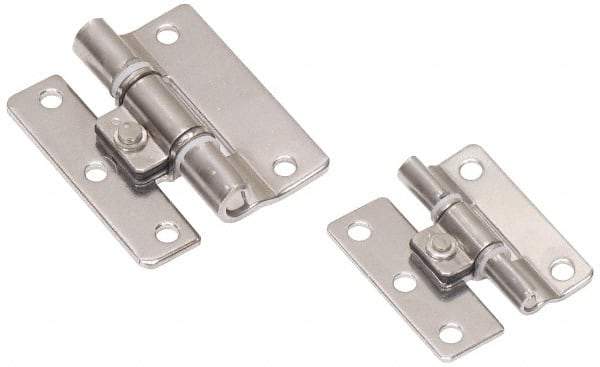 Sugatsune - 3-35/64" Long x 3-1/4" Wide x 5/64" Thick, Stainless Steel Torque Hinge - Stainless Steel, Polished Finish - Makers Industrial Supply