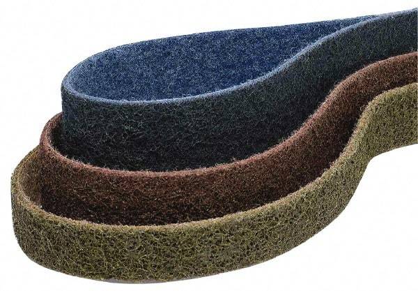 Brite Star - 3" Wide x 132" OAL, 320 Grit, Silicon Carbide Abrasive Belt - Silicon Carbide, Super Fine, Nonwoven, Series SC-BS - Makers Industrial Supply