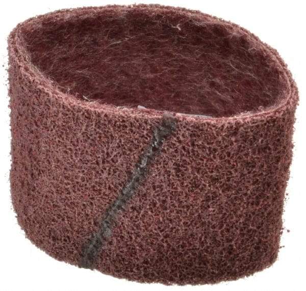 Brite Star - 3" Wide x 10-11/16" OAL, 120 Grit, Aluminum Oxide Abrasive Belt - Aluminum Oxide, Medium, Nonwoven, Series SC-BS - Makers Industrial Supply