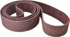 Brite Star - 3" Wide x 132" OAL, 120 Grit, Aluminum Oxide Abrasive Belt - Aluminum Oxide, Medium, Nonwoven, Series SC-BS - Makers Industrial Supply