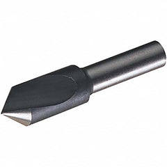 Chicago-Latrobe - 3/8" Head Diam, 1/4" Shank Diam, 1 Flute 82° High Speed Steel Countersink - Makers Industrial Supply