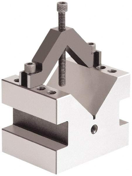 Value Collection - 2-1/4" Max Capacity, 90° Angle, Hardened Steel V-Block - 4" Long x 3" Wide x 3" High, Sold as Individual - Makers Industrial Supply