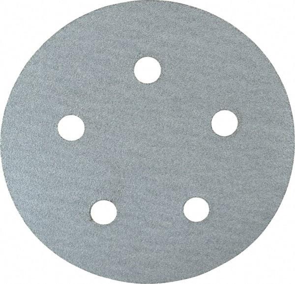 Made in USA - 5" Diam, 80 Grit, Silicon Carbide Hook & Loop Disc - Medium Grade, Coated, B Weight Paper Backing, - Makers Industrial Supply