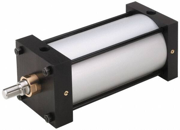 Parker - 4" Stroke x 6" Bore Double Acting Air Cylinder - 3/4 Port, 1-14 Rod Thread, 250 Max psi, -10 to 165°F - Makers Industrial Supply