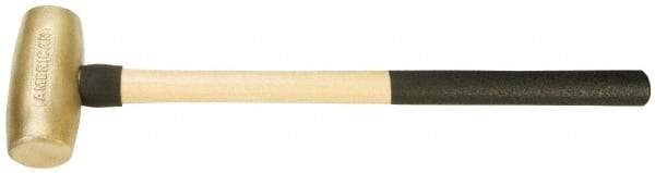 American Hammer - 10 Lb Head 2" Face Brass Head Hammer - 26" OAL, Wood Handle - Makers Industrial Supply