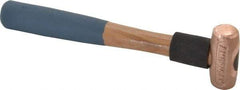 American Hammer - 1/2 Lb Head 1" Face Bronze Nonmarring Hammer - 10" OAL, Wood Handle - Makers Industrial Supply