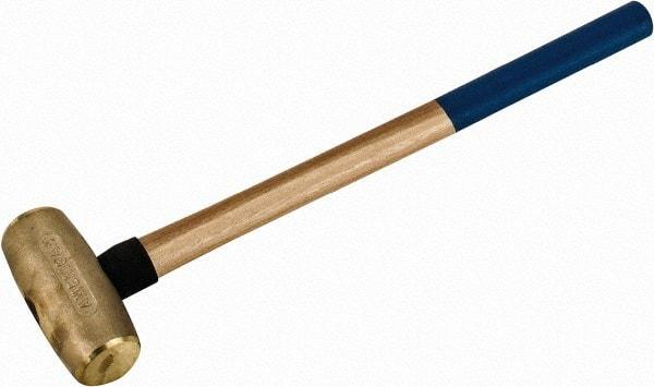 American Hammer - 10 Lb Head 2" Face Bronze Nonmarring Hammer - 26" OAL, Wood Handle - Makers Industrial Supply