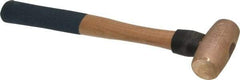 American Hammer - 2 Lb Head 1-3/8" Face Bronze Nonmarring Hammer - 13" OAL, Wood Handle - Makers Industrial Supply