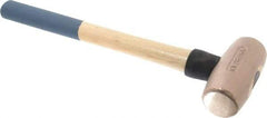 American Hammer - 5 Lb Head 1-3/4" Face Bronze Nonmarring Hammer - 16" OAL, Wood Handle - Makers Industrial Supply