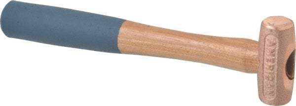 American Hammer - 1/2 Lb Nonsparking Copper Head Hammer - 10" OAL, 2" Head Length, 1" Face Diam, 10" Hickory Handle - Makers Industrial Supply