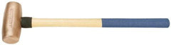 American Hammer - 10 Lb Nonsparking Copper Head Hammer - 26" OAL, 6-1/2" Head Length, 2" Face Diam, 26" Hickory Handle - Makers Industrial Supply