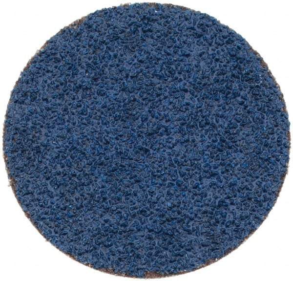 Tru-Maxx - 1-1/2" Disc Diam, 50 Grit, Zirconia Alumina Quick Change Disc - Type S Attaching System, Coated, Blue, Coarse Grade, 30,000 RPM - Makers Industrial Supply