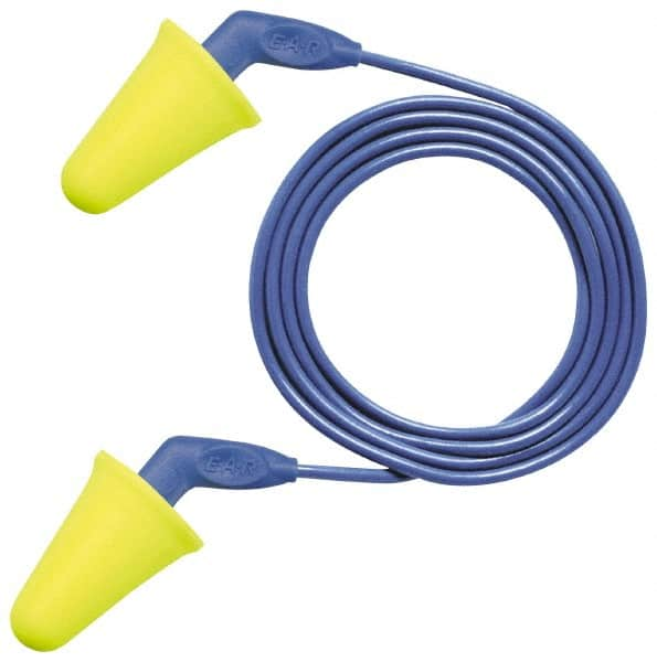 3M - Disposable, Corded, 31 dB, Cone Earplugs - Yellow - Makers Industrial Supply