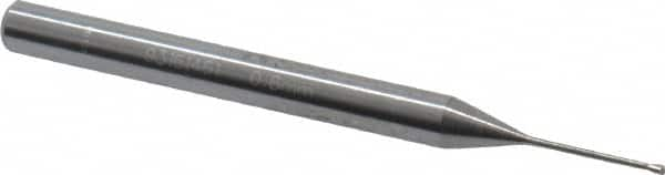 Accupro - 0.8mm Diam 2 Flute Solid Carbide 0.1mm Corner Radius End Mill - Makers Industrial Supply