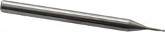 Accupro - 0.8mm, 2 Flute, Single End, Solid Carbide, 0.1mm Corner Radius End Mill - 50mm OAL, 30° Helix, Right Hand Flute, 0.8mm LOC, Right Hand Cut, 5mm Extended Reach - Makers Industrial Supply