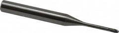 Accupro - 2mm, 2 Flute, Single End, Solid Carbide, 0.2mm Corner Radius End Mill - 57mm OAL, 30° Helix, Right Hand Flute, 2mm LOC, Right Hand Cut, 15mm Extended Reach - Makers Industrial Supply