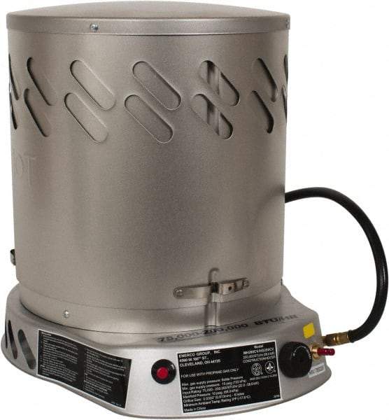 Heatstar - 75,000 to 200,000 BTU, Propane Convection Heater - 100 Lb Fuel Capacity, 15-1/4" Long x 18-1/4" Wide x 21-3/4" High - Makers Industrial Supply