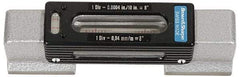 TESA Brown & Sharpe - 6" Long, 0.0004" Graduation Sensitivity per 10", 2 Vials, Master Precision Level - 0.2" Base Flatness, 1.4" Wide - Makers Industrial Supply