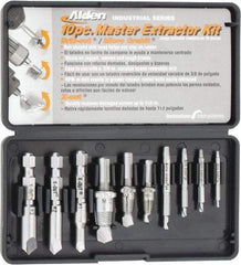 Alden - 10 Piece Screw Extractor/Drill Set - #4 to 1/2 Size Range - Makers Industrial Supply