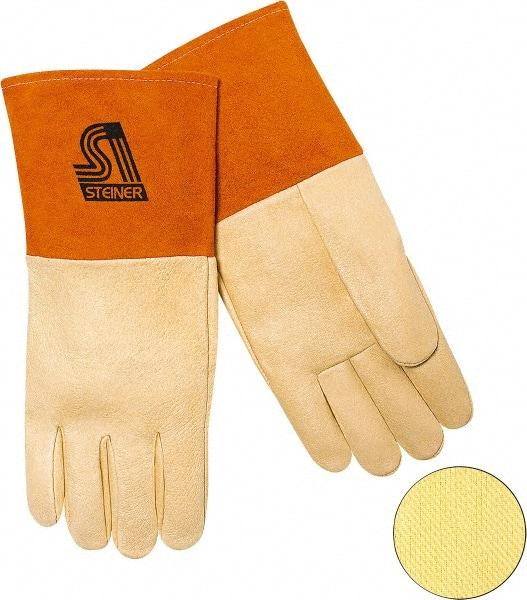 Steiner - Size XL Unlined Pigskin Welding Glove - 13" OAL, Safety Cuff, Wing Thumb, For MIG - Makers Industrial Supply