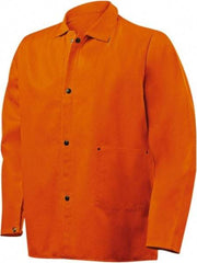 Steiner - Size XL Welding & Flame Resistant/Retardant Jacket - Orange, Cotton, Snaps Closure, 48 to 50" Chest - Makers Industrial Supply