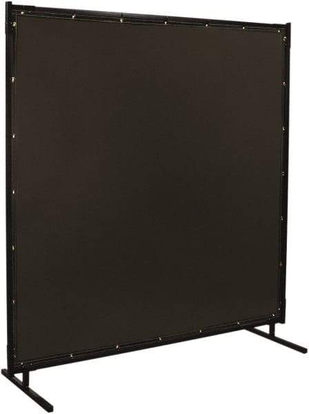 Steiner - 6 Ft. Wide x 6 Ft. High x 1 Inch Thick, 14 mil Thick Transparent Vinyl Portable Welding Screen Kit - Gray - Makers Industrial Supply