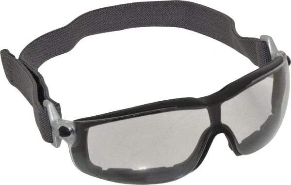 MCR Safety - Size Universal, Clear Polycarbonate Anti-Fog & Scratch Resistant Lens, Hybrid Safety Glasses/Goggles - Indirect Vent, Black Nylon Frame - Makers Industrial Supply