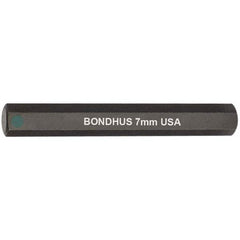 Bondhus - 7mm Hex Drive Bit - Makers Industrial Supply