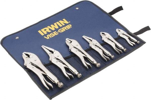 Irwin - 6 Piece Locking Plier Set - Comes in Tool Roll - Makers Industrial Supply