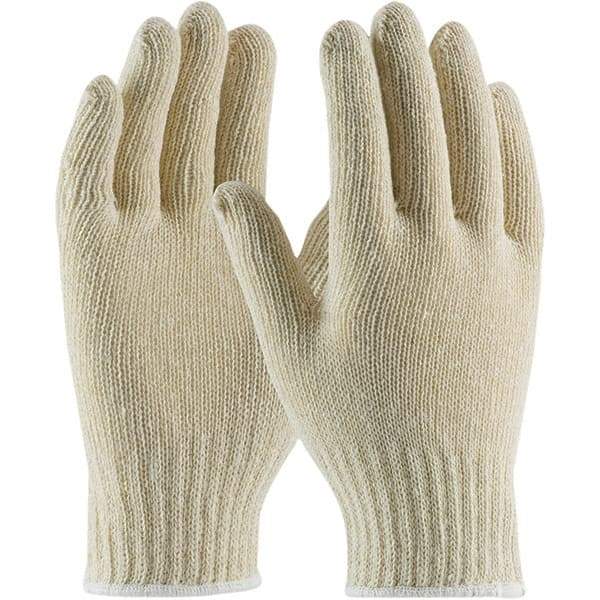 PIP - Size L Cotton/Polyester General Protection Work Gloves - For General Purpose, Uncoated, Knit Wrist Cuff, Natural, Paired - Makers Industrial Supply