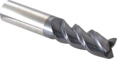 Accupro - 5/8", 1-5/8" LOC, 5/8" Shank Diam, 3-1/2" OAL, 3 Flute, Solid Carbide Square End Mill - Single End, AlTiN Finish, Spiral Flute, Variable° Helix, Centercutting, Right Hand Cut, Right Hand Flute - Makers Industrial Supply