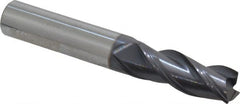 Accupro - 3/8" Diam 3 Flute Solid Carbide 0.015 to 0.020" Corner Radius End Mill - Makers Industrial Supply