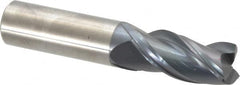 Accupro - 3/4", 3 Flute, Single End, Solid Carbide, 0.0300 - 0.0350" Corner Radius End Mill - 4" OAL, Right Hand Flute, 1-5/8" LOC, Right Hand Cut - Makers Industrial Supply