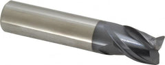 Accupro - 1/2", 3 Flute, Single End, Solid Carbide, 0.0300 - 0.0350" Corner Radius End Mill - 2-1/2" OAL, Right Hand Flute, 5/8" LOC, Right Hand Cut - Makers Industrial Supply