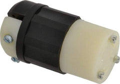 Leviton - 125 VAC, 20 Amp, L5-30R Configuration, Industrial Grade, Self Grounding Connector - 1 Phase, 2 Poles, 0.385 to 0.86 Inch Cord Diameter - Makers Industrial Supply