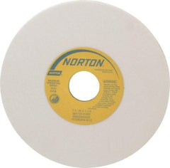 Norton - 7" Diam x 1-1/4" Hole x 1/8" Thick, K Hardness, 100 Grit Surface Grinding Wheel - Aluminum Oxide, Type 1, Fine Grade, 3,550 Max RPM, Vitrified Bond, No Recess - Makers Industrial Supply