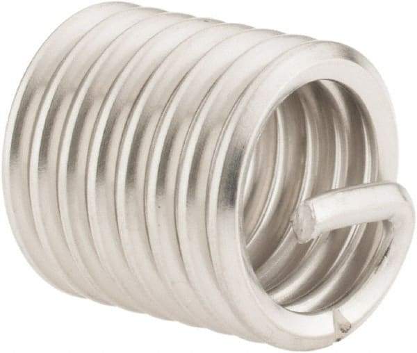 Recoil - 1/2-13 UNC, 3/4" OAL, Free Running Helical Insert - 7-7/8 Free Coils, Tanged, Stainless Steel, Bright Finish, 1-1/2D Insert Length - Makers Industrial Supply