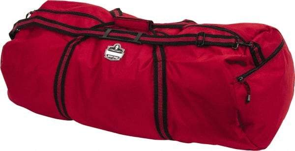 Ergodyne - 2 Pocket, 6,300 Cubic Inch, 600D Nylon Empty Duffel Bag - 36 Inch Wide x 15 Inch Deep x 15 Inch High, Red, Model No. 5020 - Makers Industrial Supply