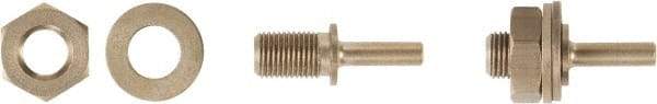 Ampco - 1/2" Arbor Hole Drive Arbor - For 6" Wheel Brushes, Attached Spindle - Makers Industrial Supply