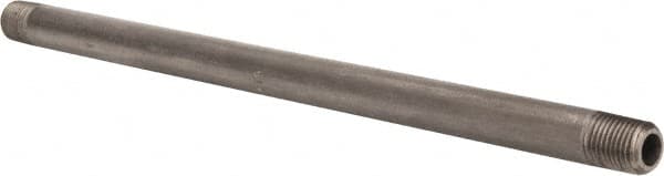 Value Collection - Schedule 80, 1/4" Diam x 10" Long Black Pipe Nipple - Threaded - Makers Industrial Supply