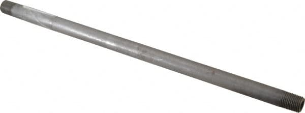 Value Collection - Schedule 80, 1/4" Diam x 12" Long Black Pipe Nipple - Threaded - Makers Industrial Supply