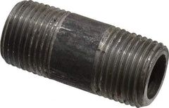 Value Collection - Schedule 80, 3/8" Diam x 1-1/2" Long Black Pipe Nipple - Threaded - Makers Industrial Supply