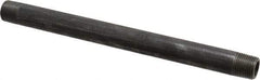 Value Collection - Schedule 80, 3/8" Diam x 8" Long Black Pipe Nipple - Threaded - Makers Industrial Supply